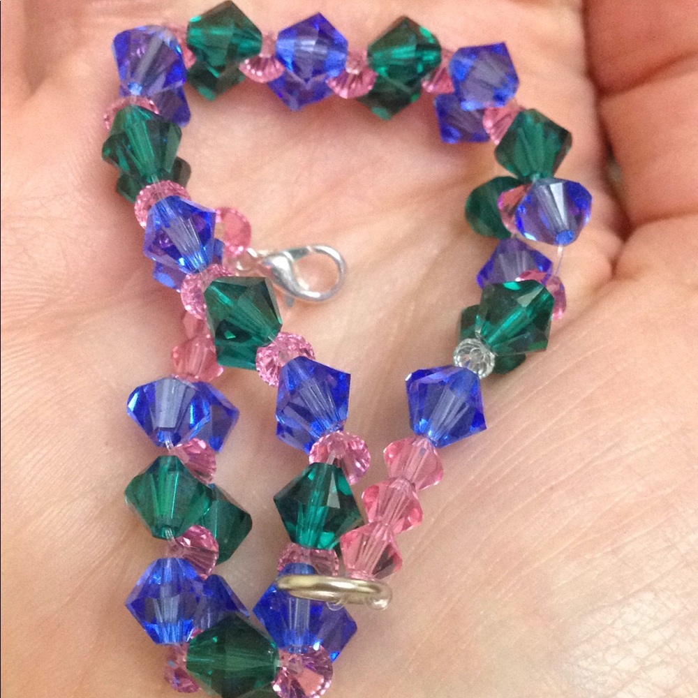 Multi - color Swarovski diamond bracelet